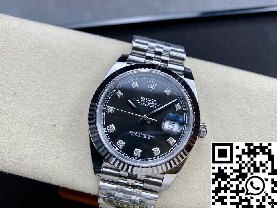 M126334-0012 Black Clean Datejust Dial Factory Rolex 0301